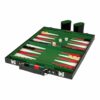 backgammon spel i läderask